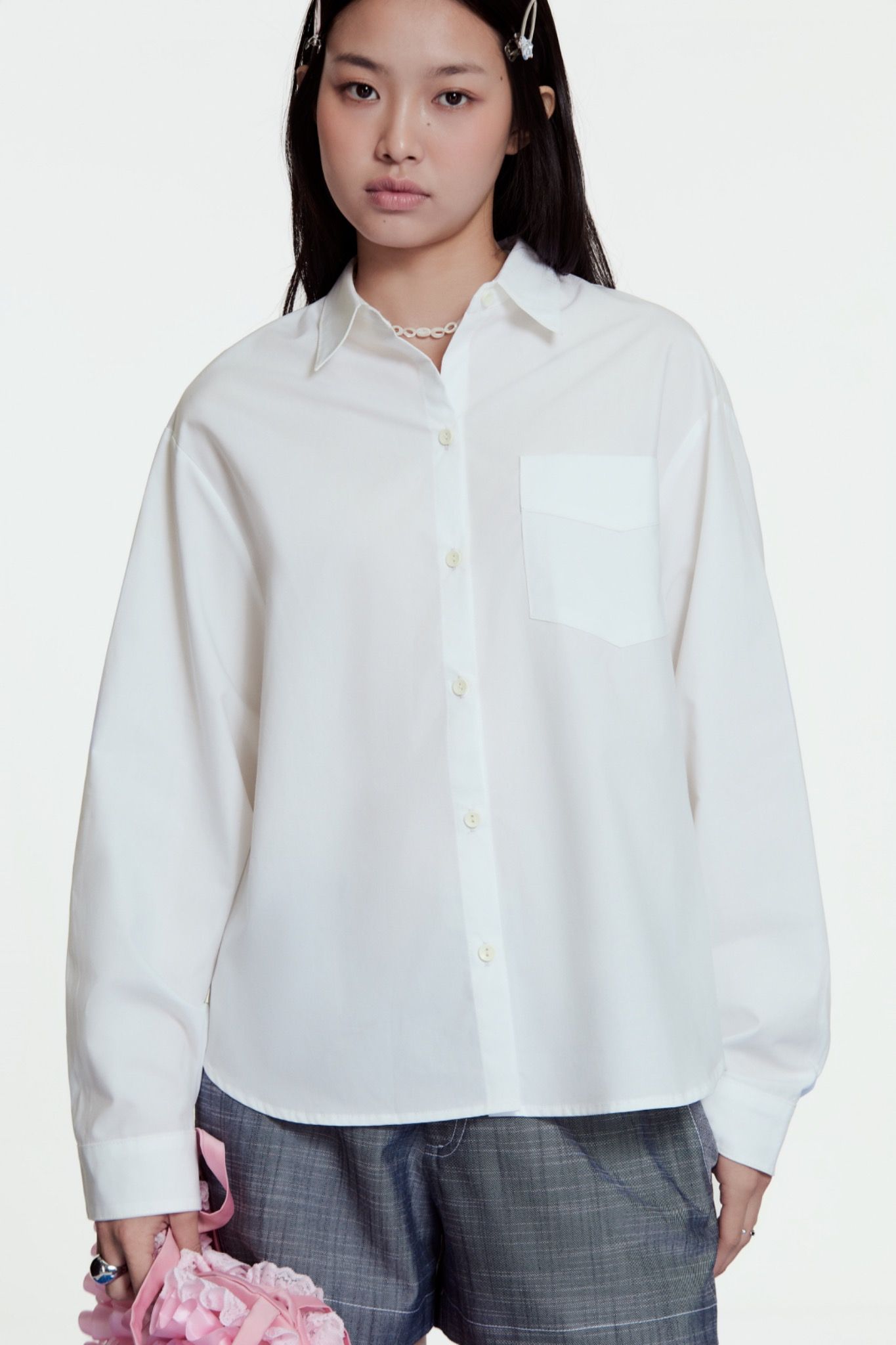 Libe White Oversized Shirt (Pre-order)