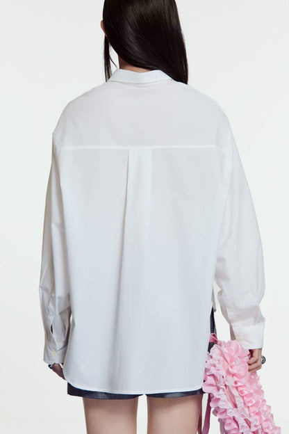 Libe White Oversized Shirt (Pre-order)