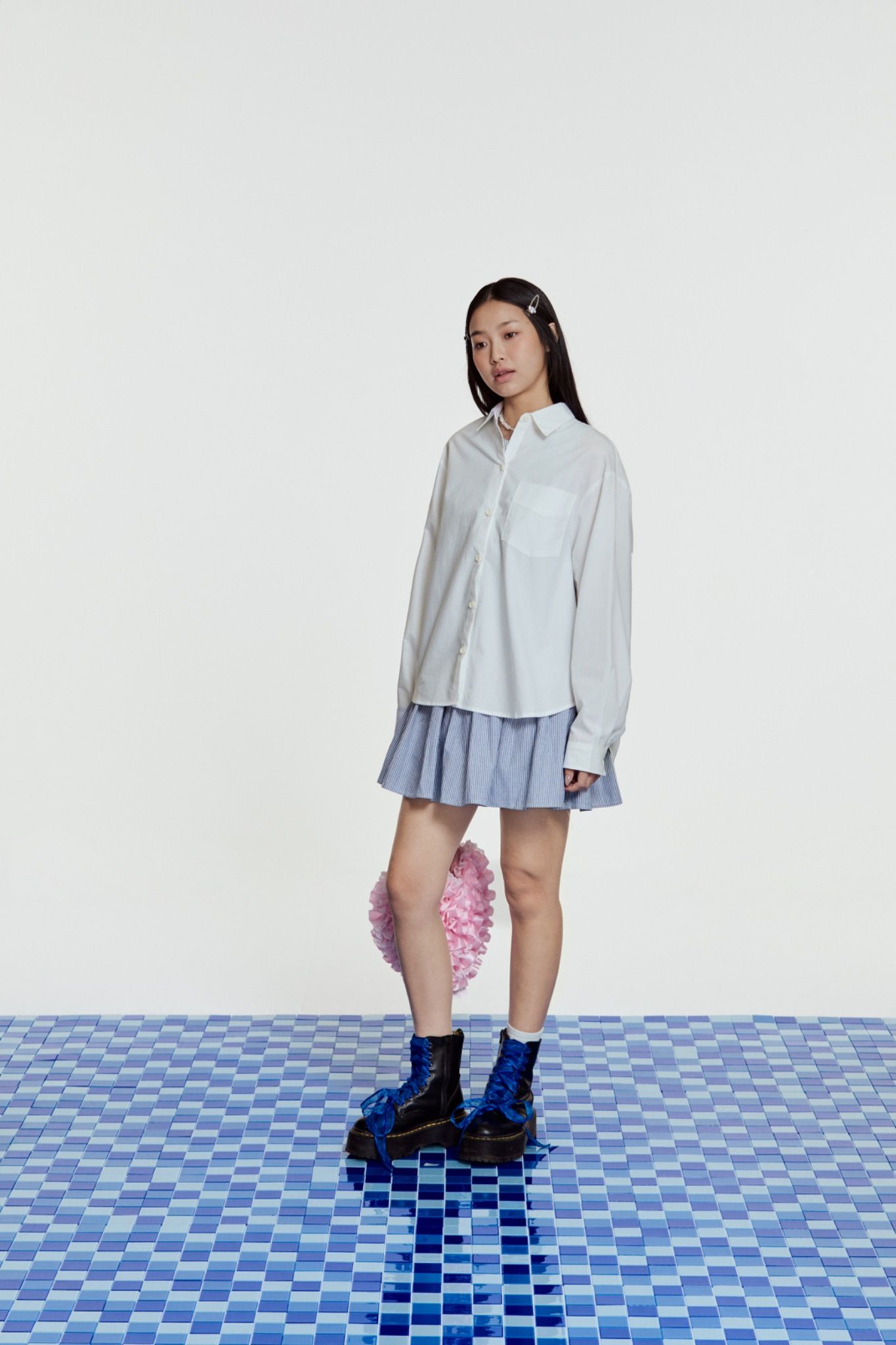 Libe White Oversized Shirt (Pre-order)