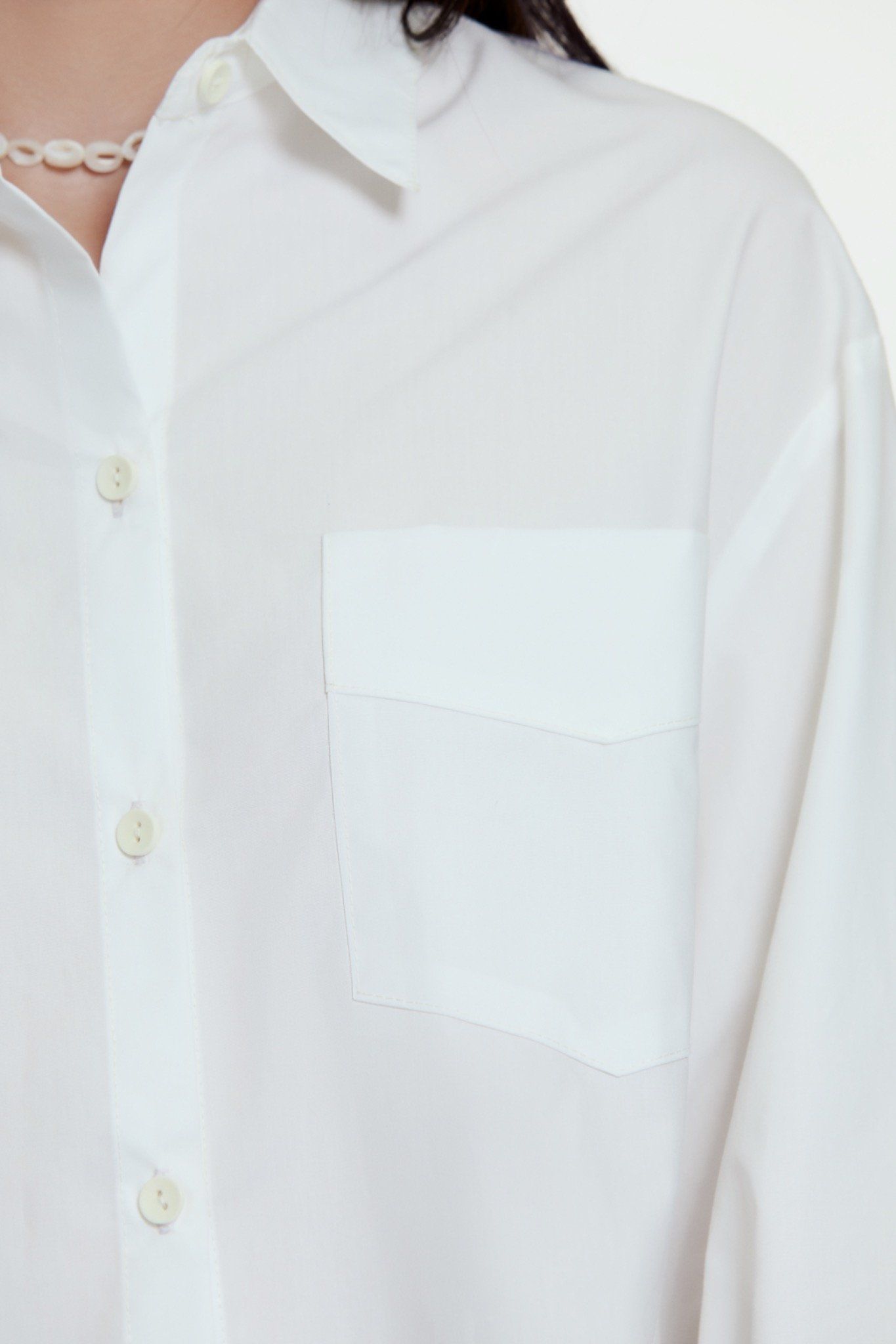 Libe White Oversized Shirt (Pre-order)