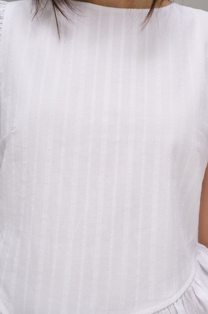 Libe White Ruffle Top (Pre-order)
