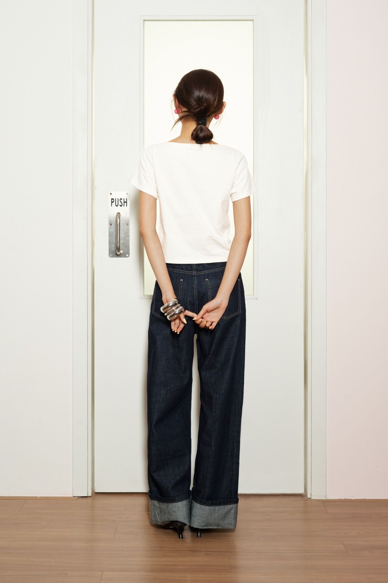 Libe White Top With Bow Tie Details (Pre-order)