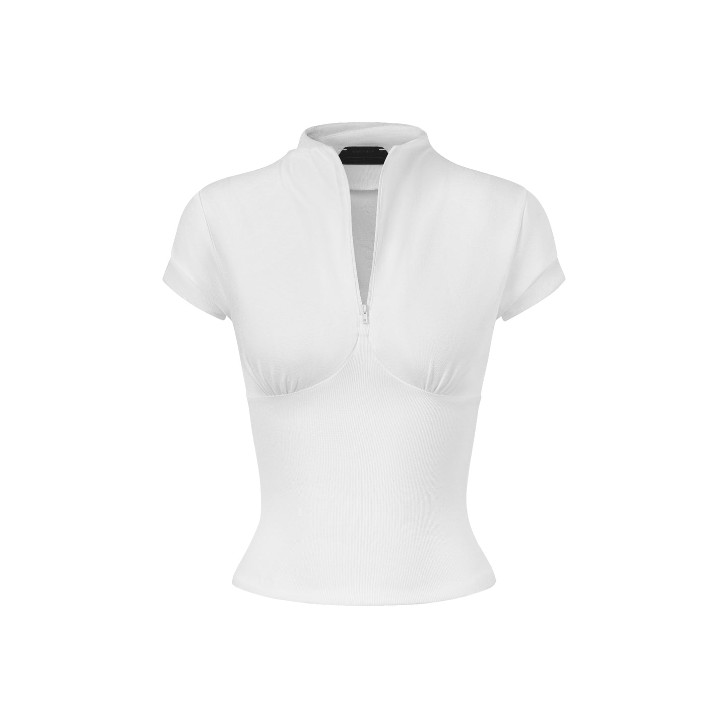 The Beuter Wmns White Ivory Half Zip Top