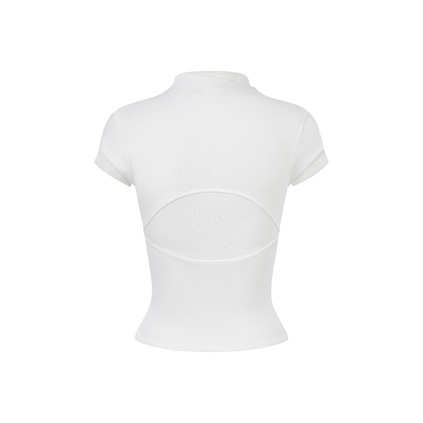The Beuter Wmns White Ivory Half Zip Top