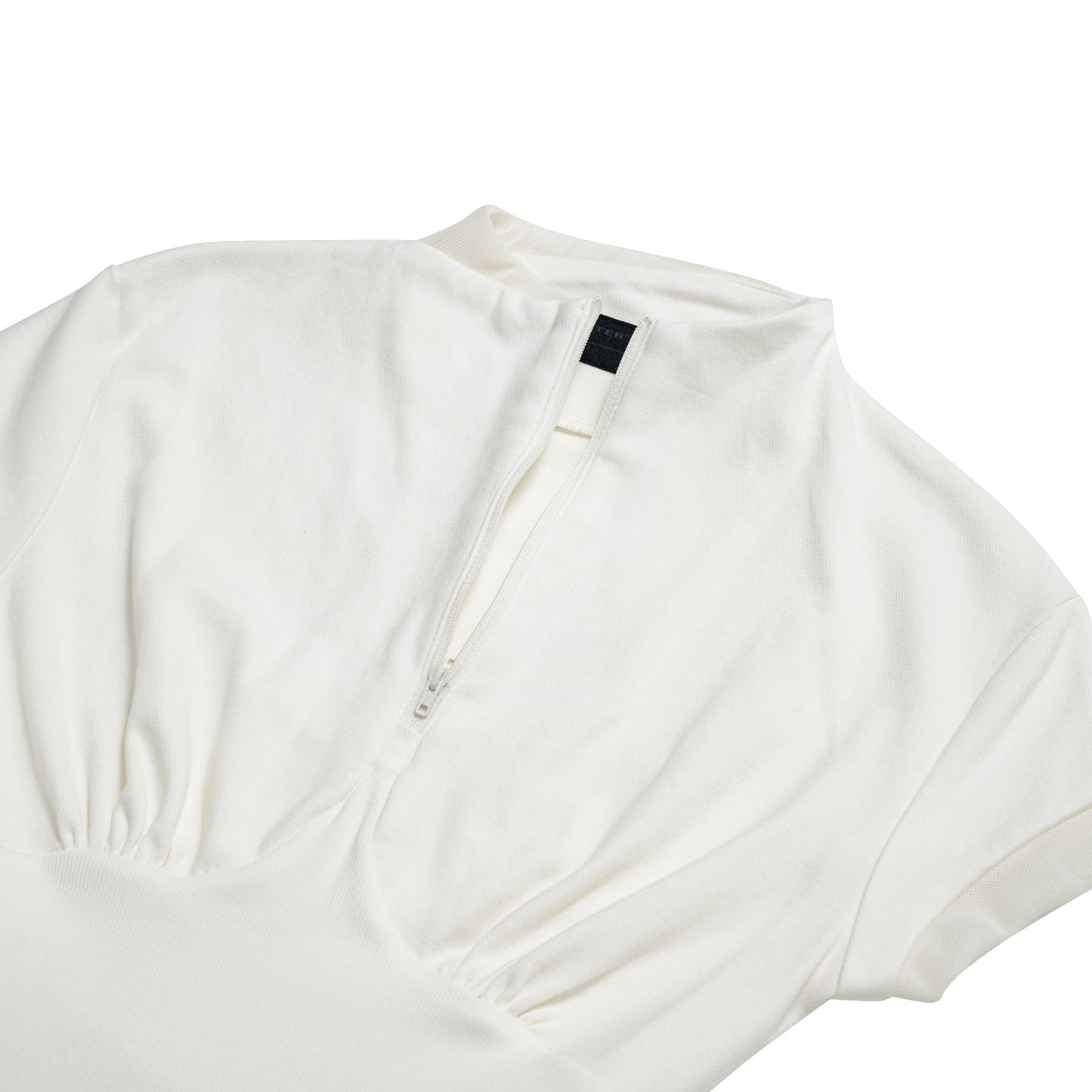 The Beuter Wmns White Ivory Half Zip Top