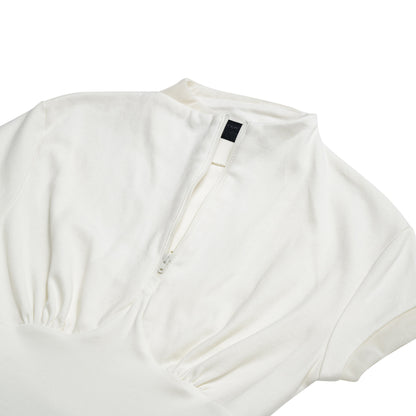 The Beuter Wmns White Ivory Half Zip Top