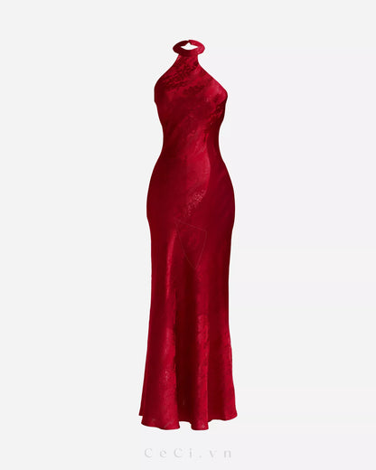 Ceci Dien An - Burgundy Red