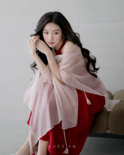 Ceci Dien An - Burgundy Red