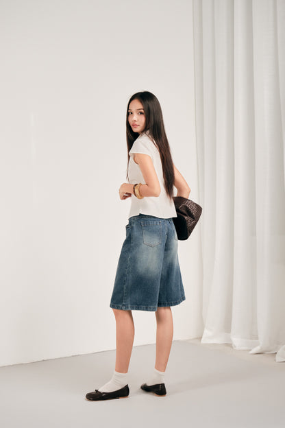Mieufashionista Yuai Short Sleeve White Shirt