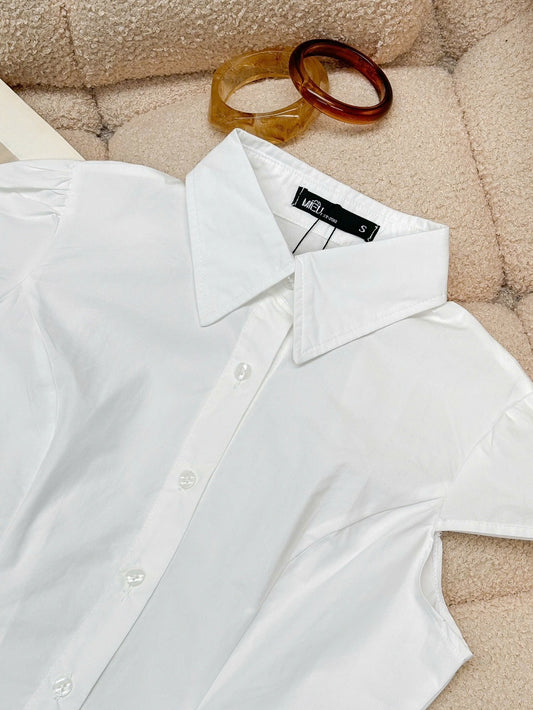 Mieufashionista Yuai Short Sleeve White Shirt