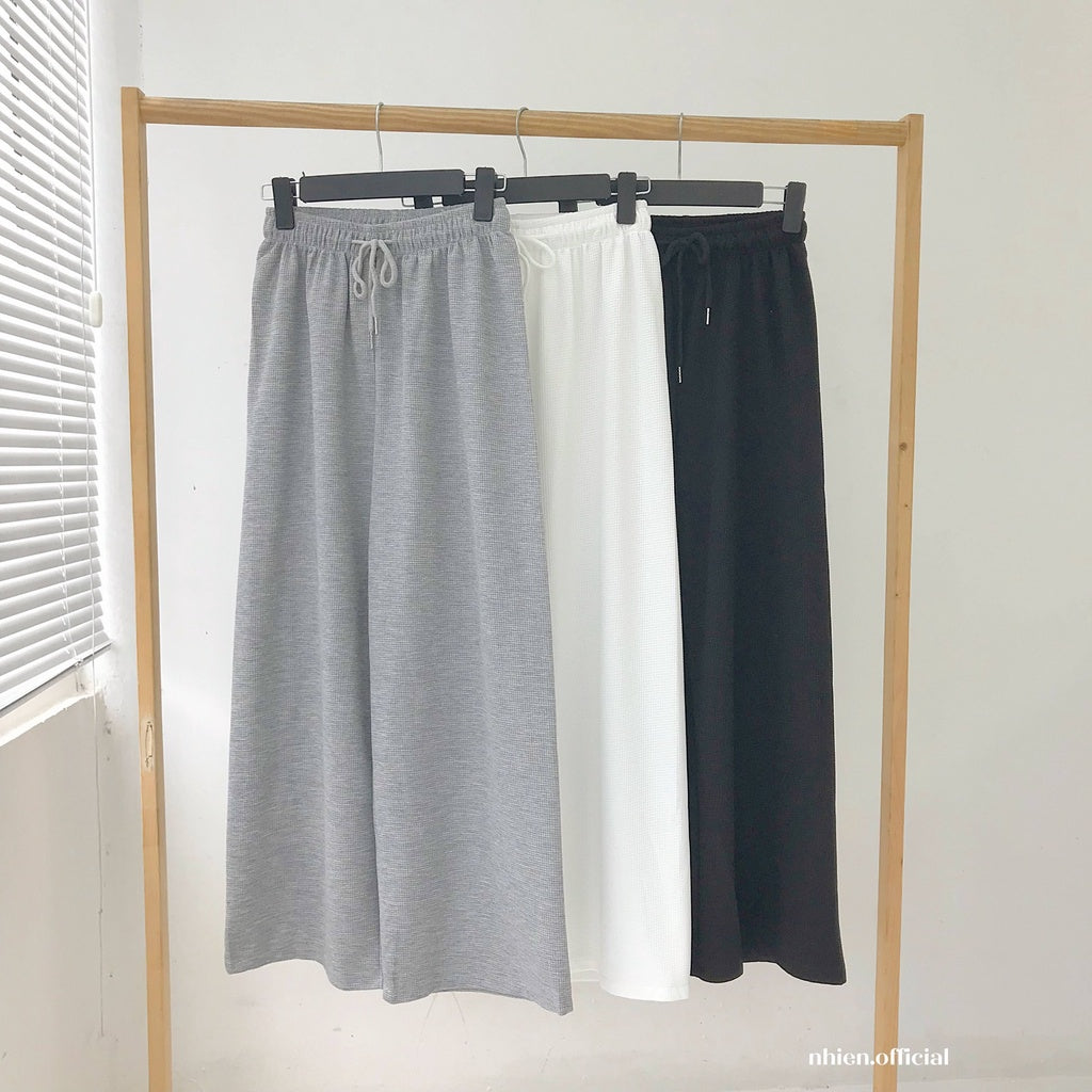 Nhien Vintage Elastic Waist Pants Bq74 (Pre-order)