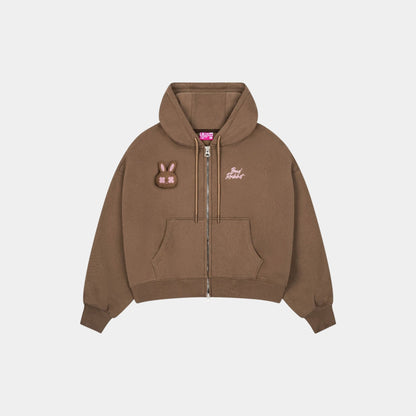 Bad Rabbit Club Rabbit Logo Zip Hoodie