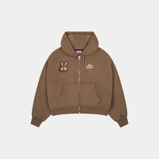 Bad Rabbit Club Rabbit Logo Zip Hoodie