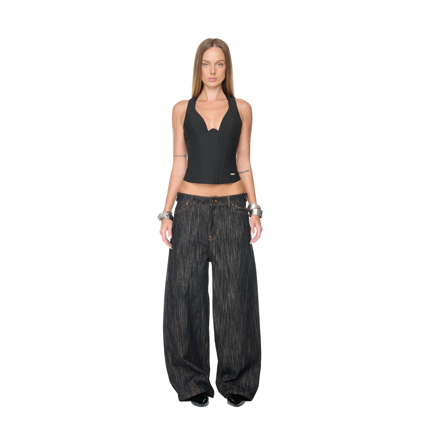 Push Push Pp Catscratch Denim - Black