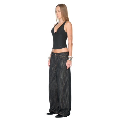 Push Push Pp Catscratch Denim - Black
