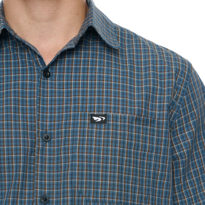 Push Push Pp Nik Shirt - Steel Blue Check