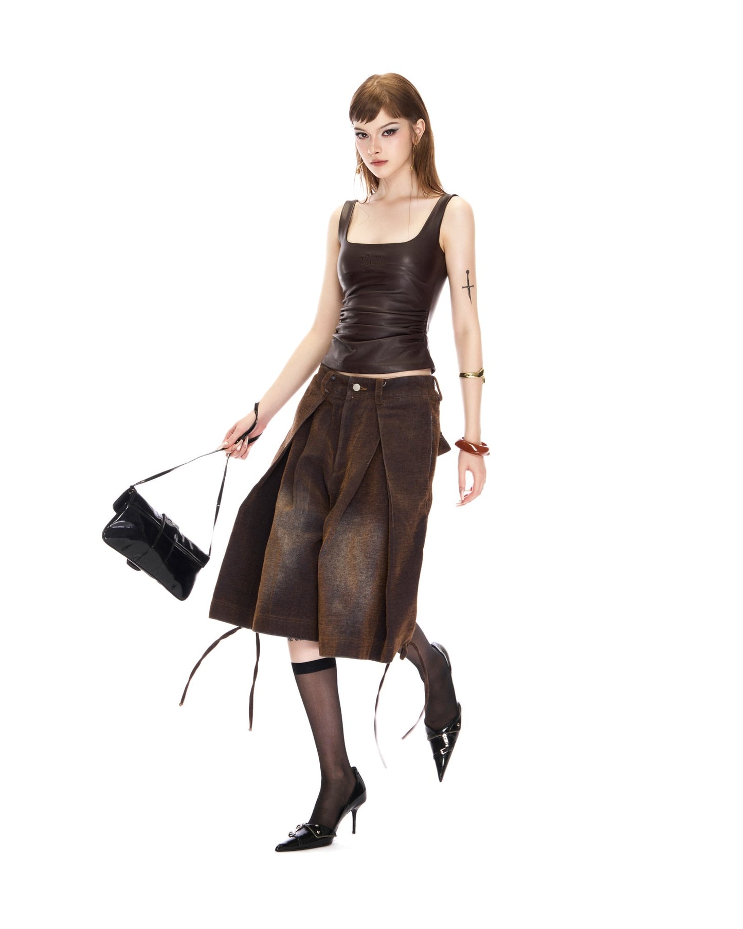 Viery Jolie Tank Top - Brown - Delivery 48h
