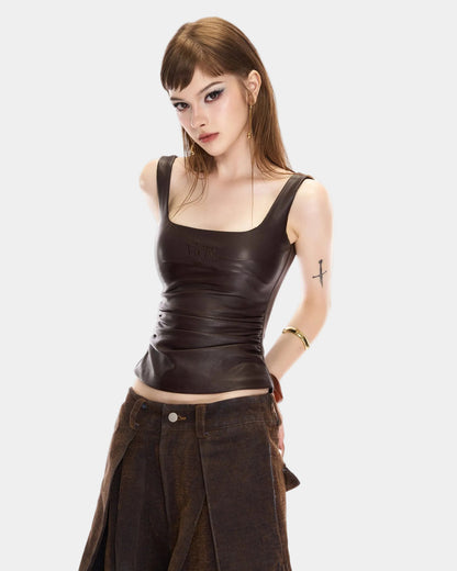 Viery Jolie Tank Top - Brown - Delivery 48h