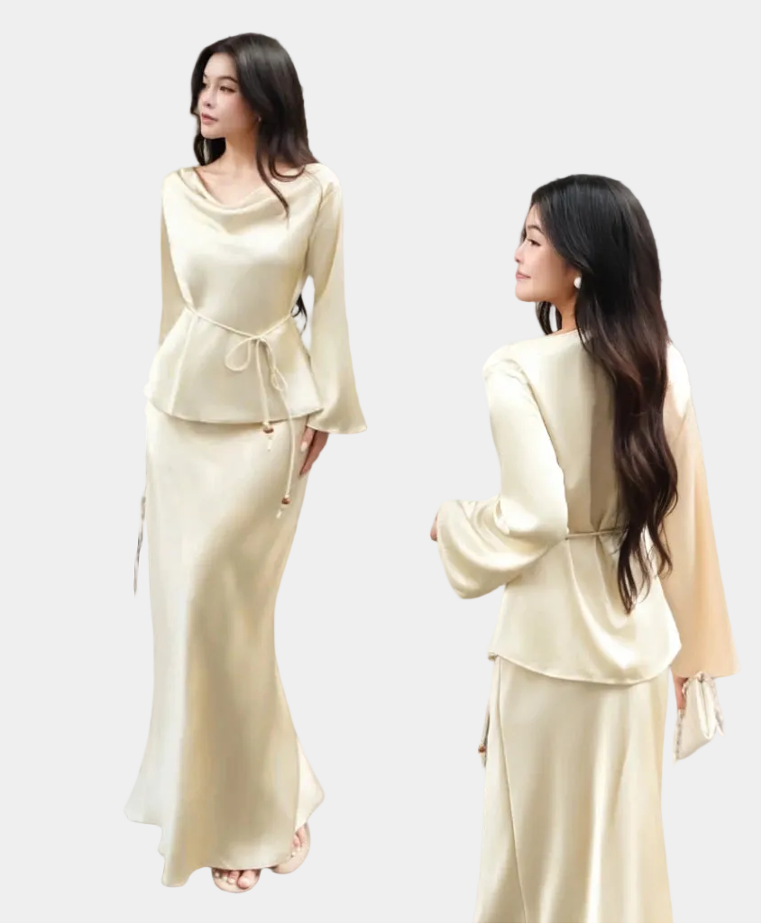 La Boutique Long Silk Skirt