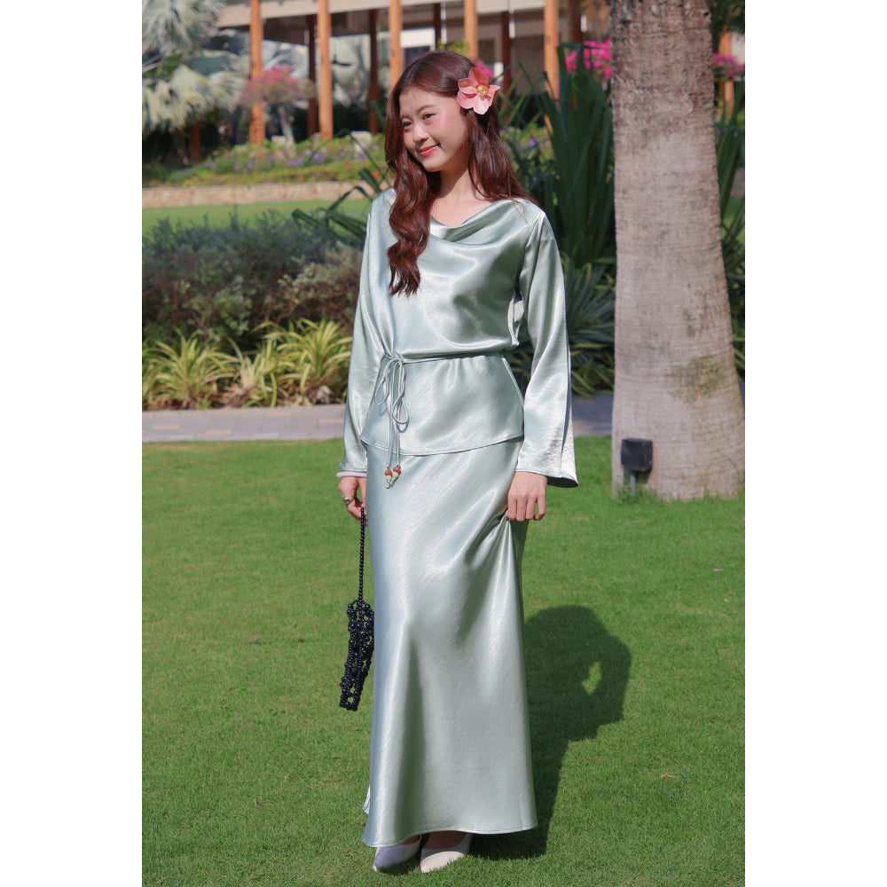 La Boutique Long Silk Skirt