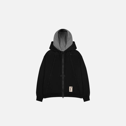 Bad Habits Non Standard Layer Zip Hoodie