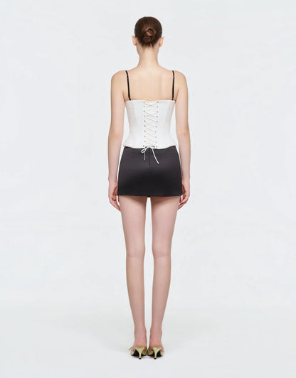 Eminist Lace Corset - Belted Mini Skirt