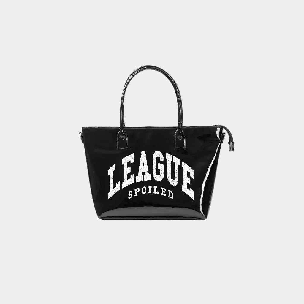 Spoiled League Large Spoiled Tote Bag - Glossy Black