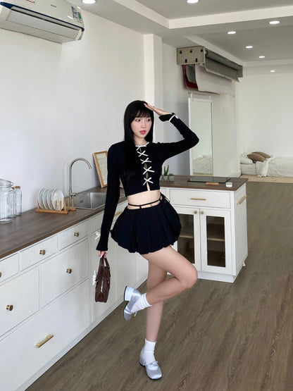 Kill System Pumpkin Mini Skirt (Pre-order) - Em Clothing