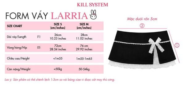 Kill System Larria Mini Skirt (Pre-order) - Em Clothing