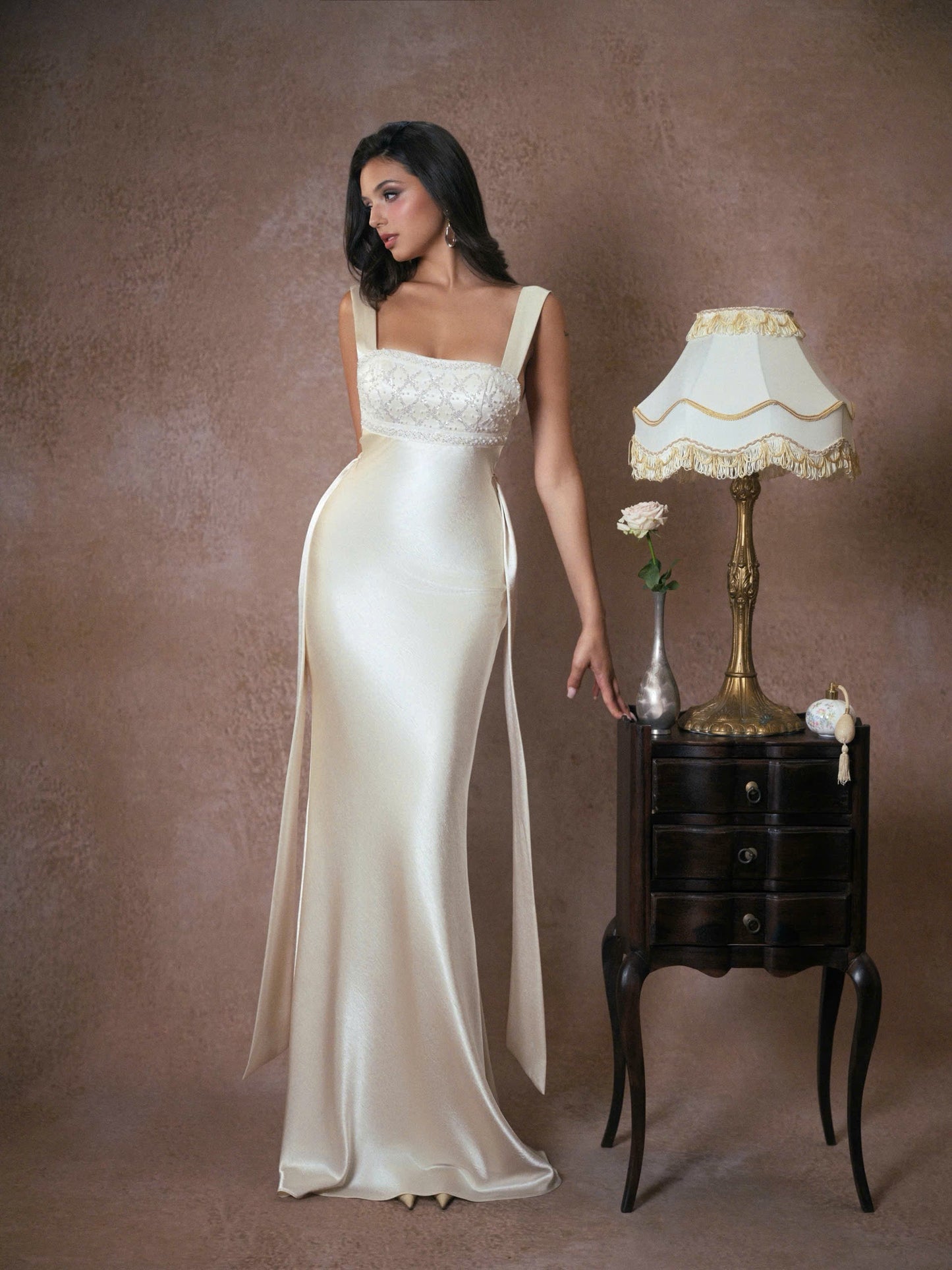 Kisserine Renaisee Dress - Ivory White