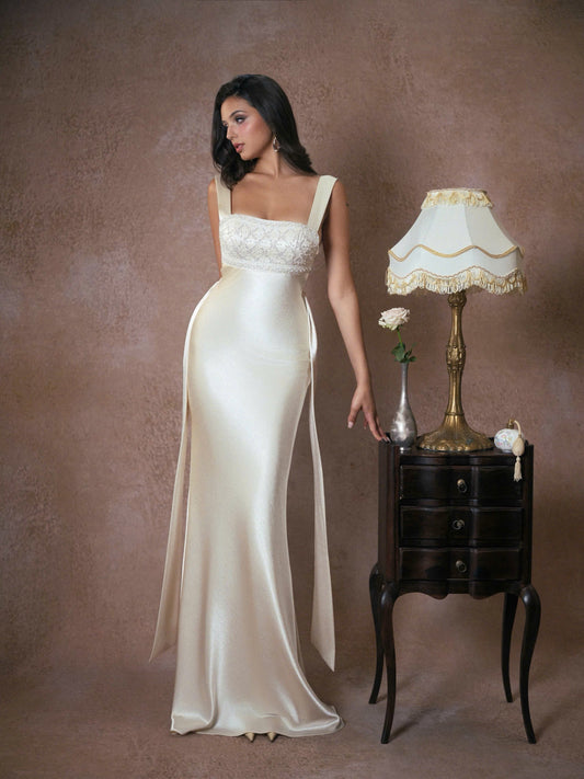 Kisserine Renaisee Dress - Ivory White
