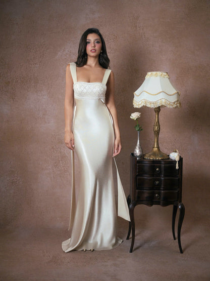 Kisserine Renaisee Dress - Ivory White