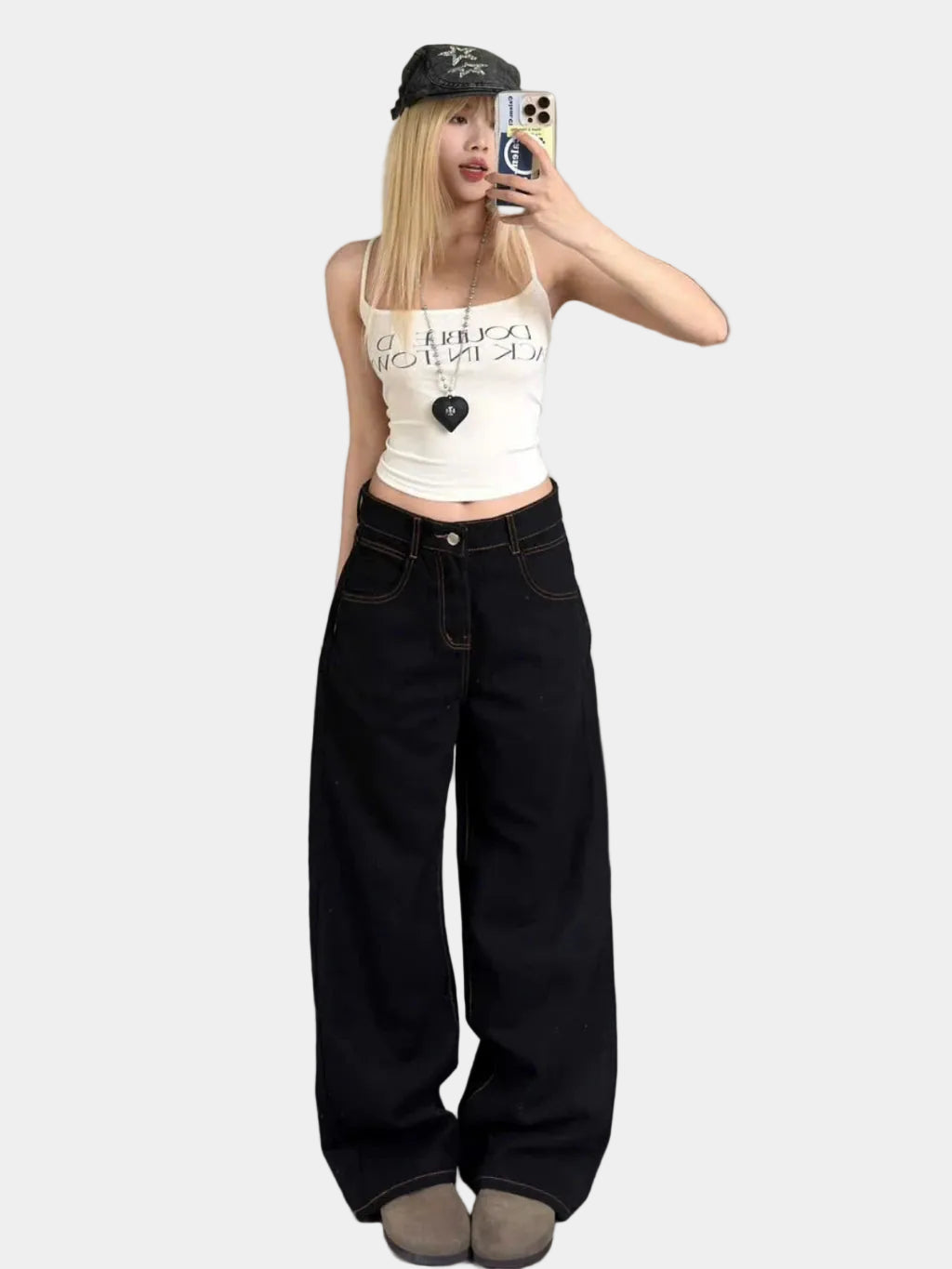 Calem Club Straight-leg Khaki Jeans Ver 1 - Kaki