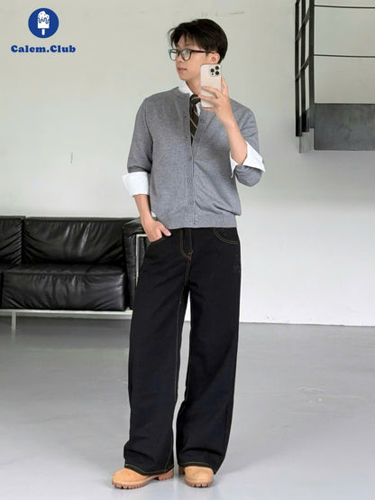 Calem Club Straight-leg Khaki Jeans Ver 1 - Kaki