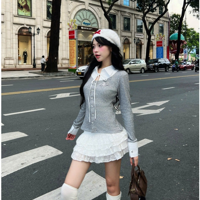 Aiai Studio "Ledi" Collar Cardigan