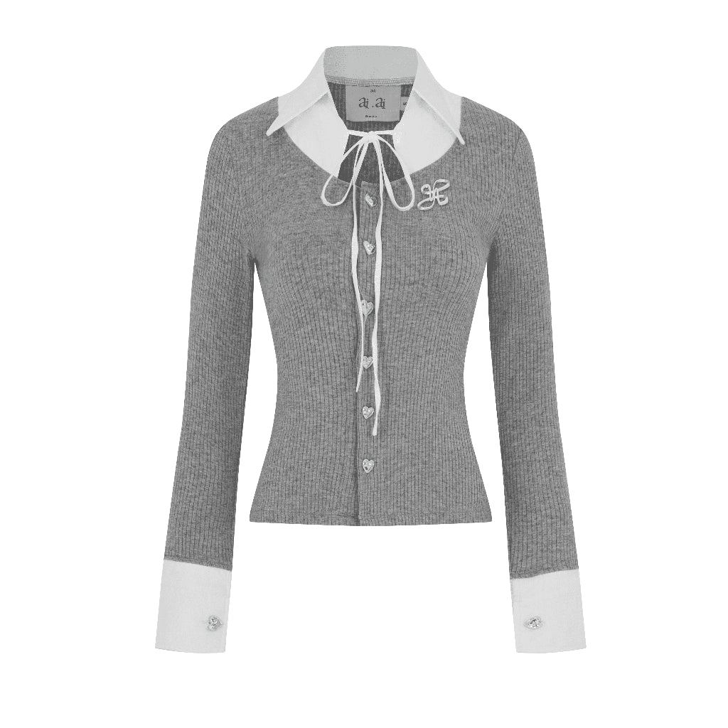 Aiai Studio "Ledi" Collar Cardigan