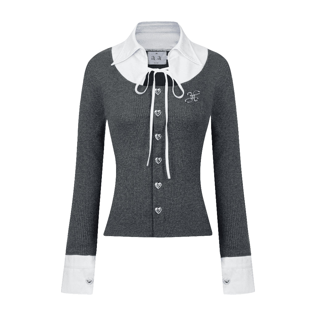 Aiai Studio "Ledi" Collar Cardigan