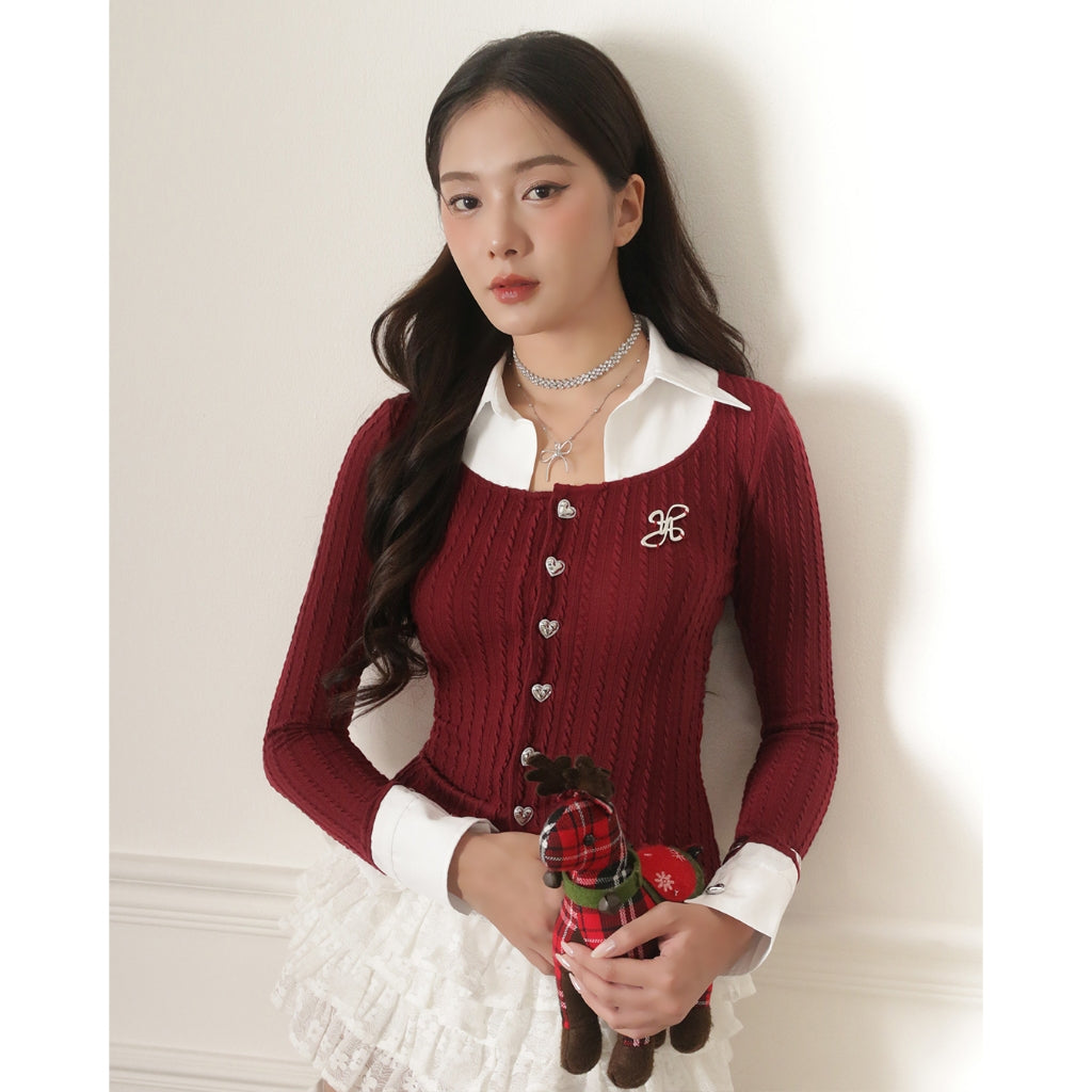 Aiai Studio "Ledi" Collar Cardigan