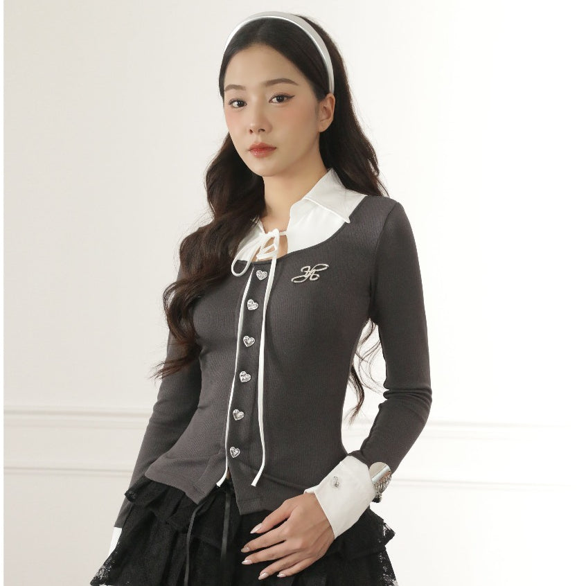 Aiai Studio "Ledi" Collar Cardigan