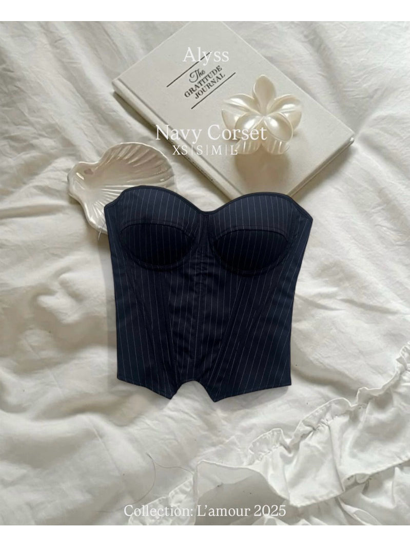 Alyss Navy Corset (Ready to ship)