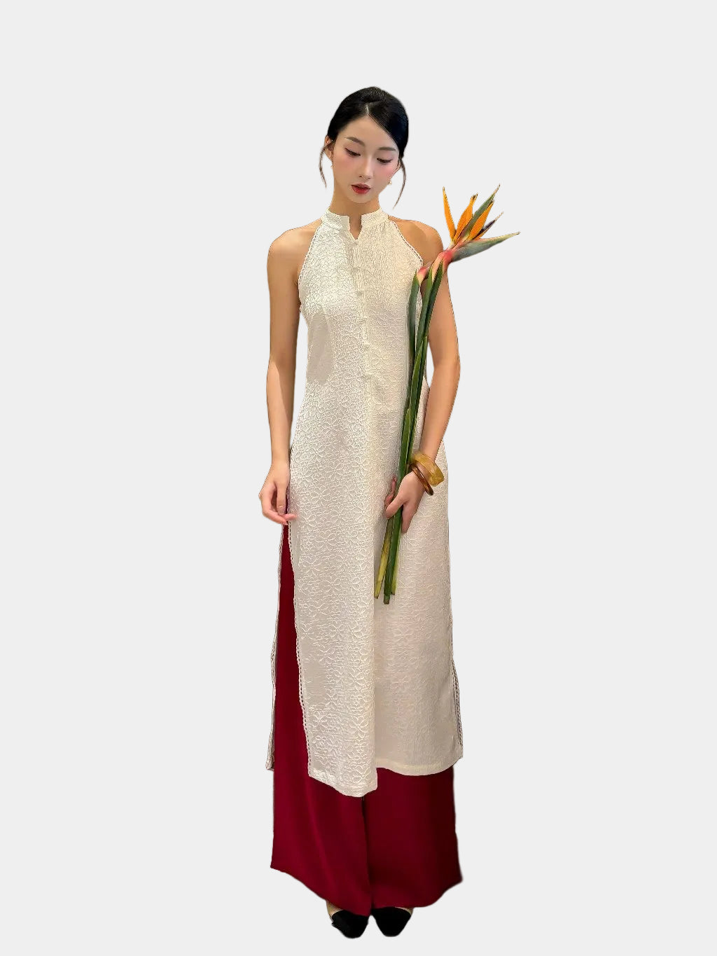 Mieufashionista Modern Halter Ao Dai Nha Van