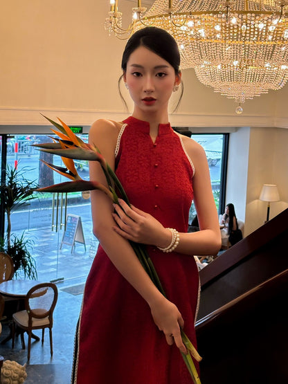 Mieufashionista Modern Halter Ao Dai Nha Van