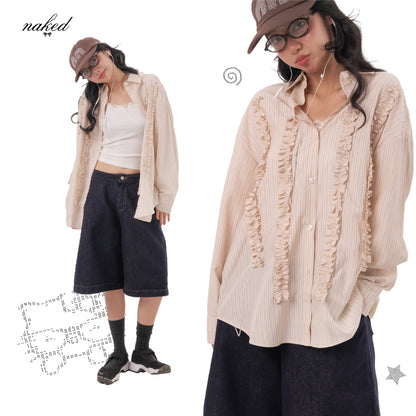 Nakedbyv Ruffle Shirt (Pre-order)