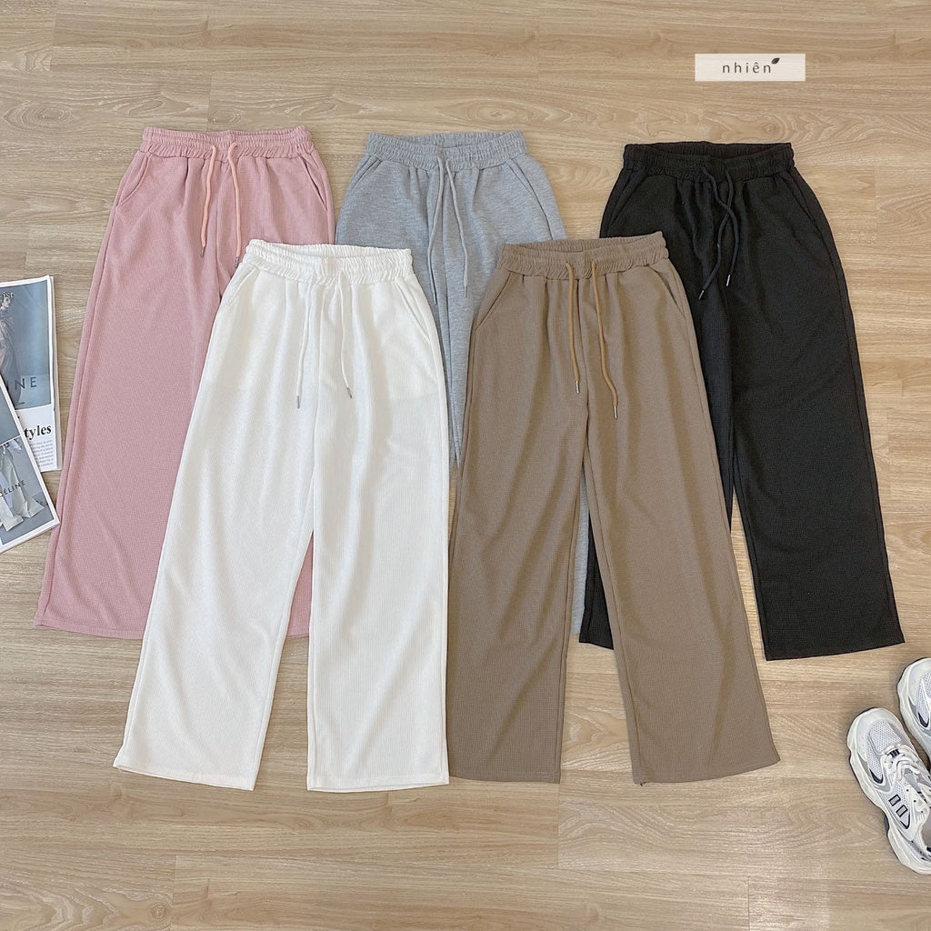 Nhien Vintage Elastic Waist Pants Bq74 (Pre-order)