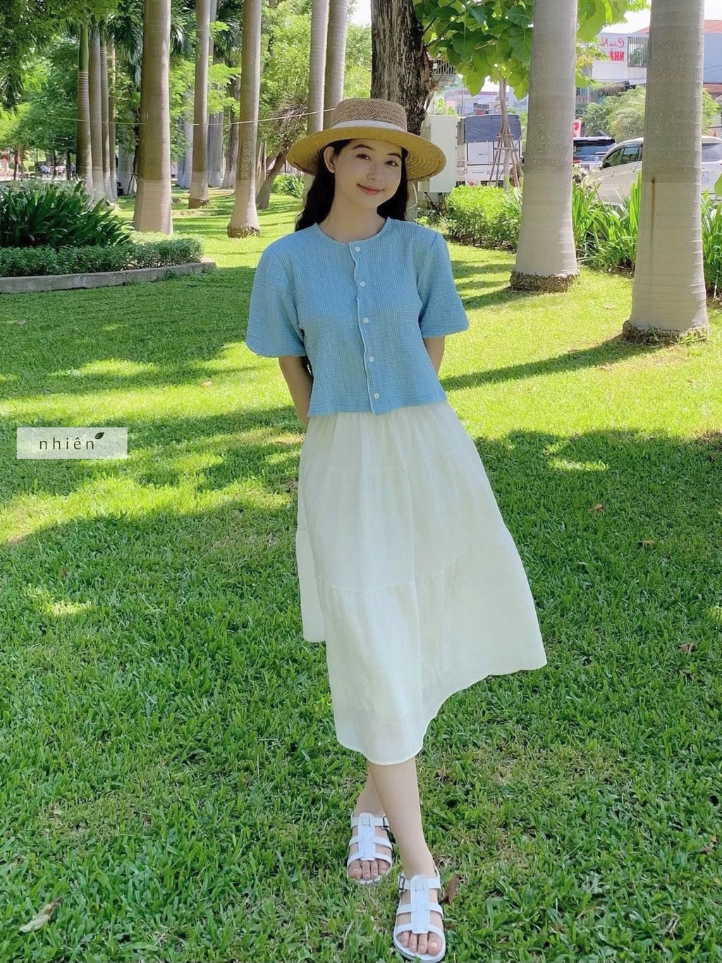 Nhien Vintage Tiered Skirt Bv27 (Pre-order)