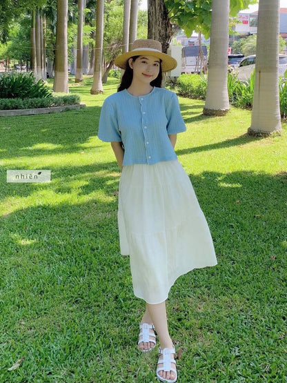 Nhien Vintage Tiered Skirt Bv27 (Pre-order)