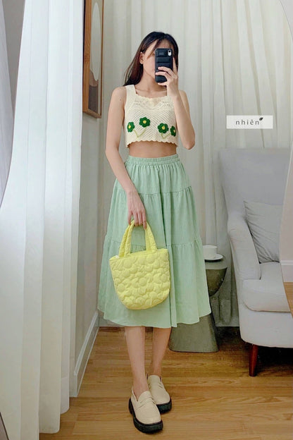 Nhien Vintage Tiered Skirt Bv27 (Pre-order)