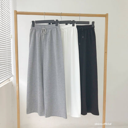 Nhien Vintage Elastic Waist Pants Bq74 (Pre-order)