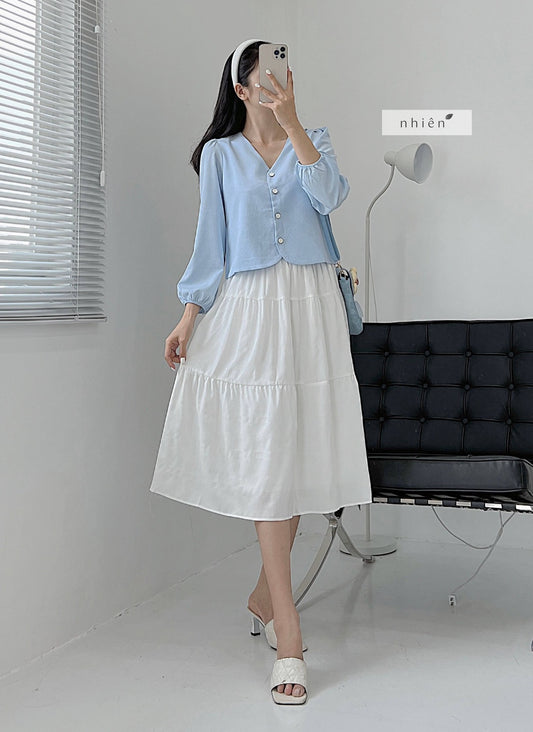 Nhien Vintage Tiered Skirt Bv27 (Pre-order)
