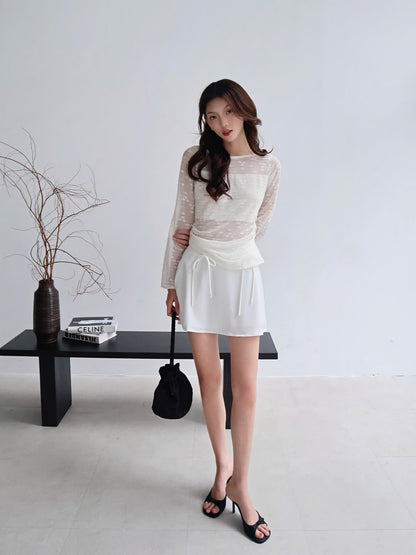 Mieufashionista Slay A Line Mini Skirt
